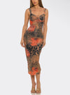 Mae (animal print midi dress)
