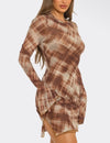 Mimi (long sleeve printed  mini dress)