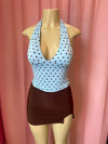 Elle (Polka dot halter top)