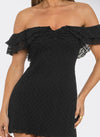 Milly(lace mini dress off shoulder)