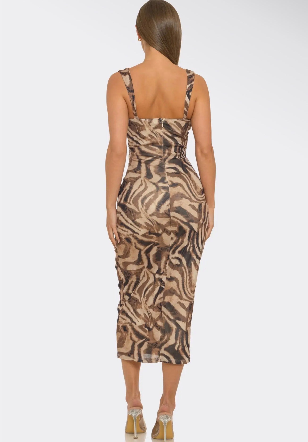 Mami (animal print midi dress)